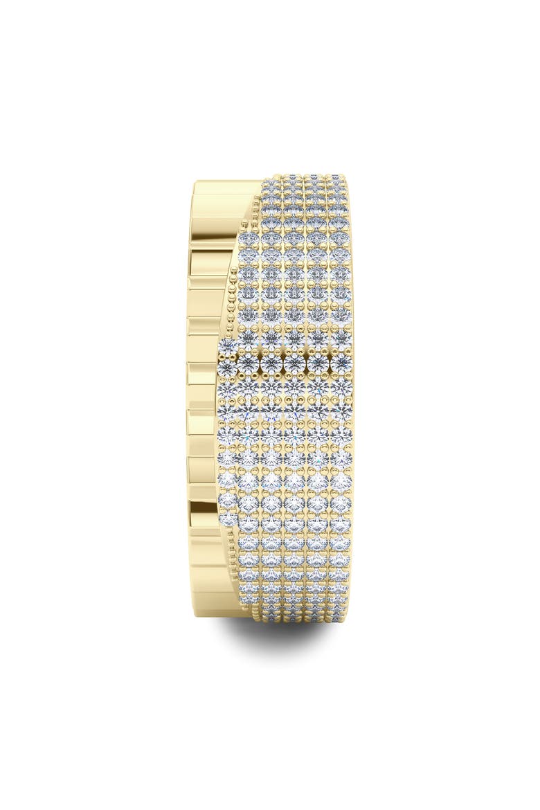 50/50 Fluted Lab Grown Diamond Ring, Alternate, color, YELLOW GOLD