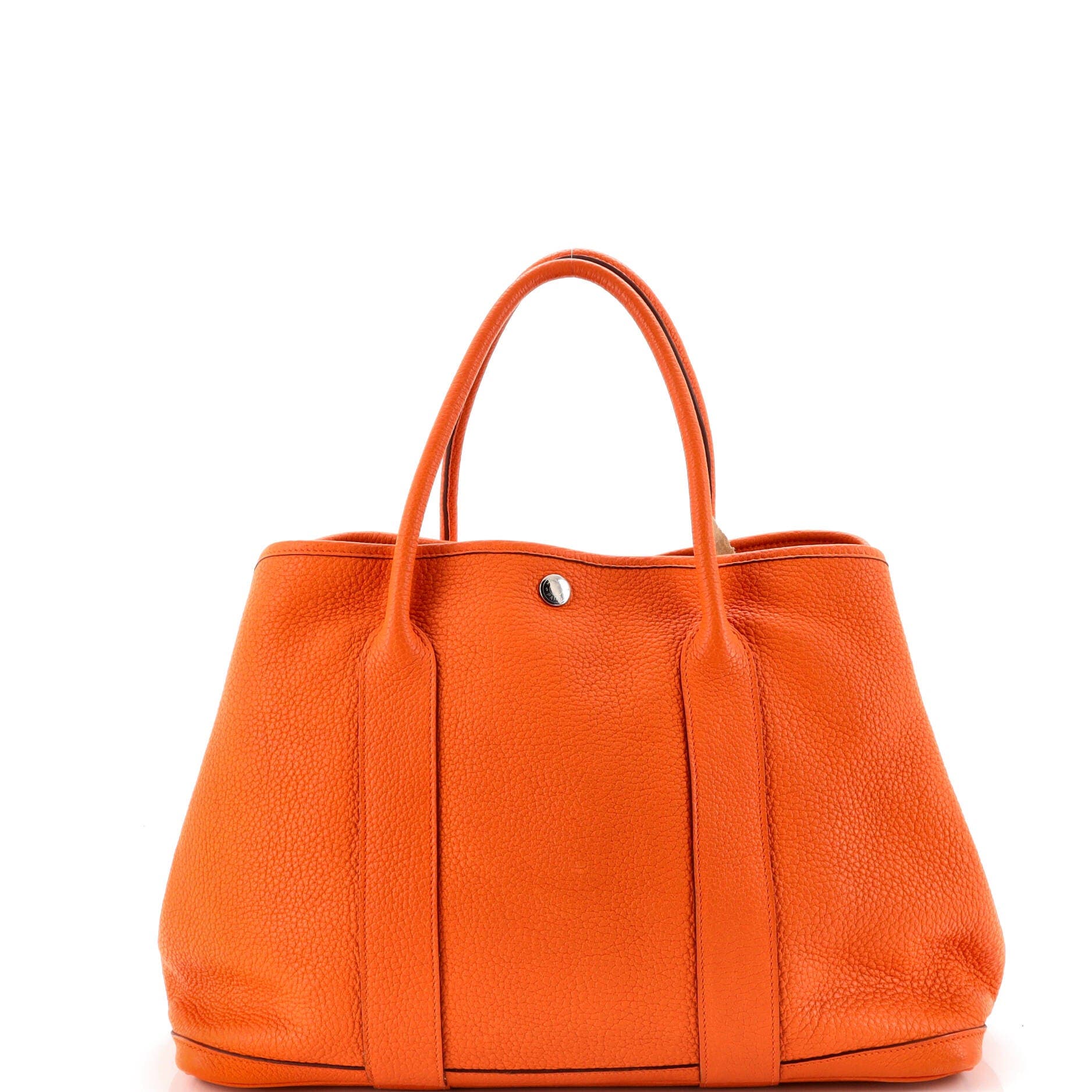 Pre-Owned Hermes Garden Party Tote Leather 36, Alternate, color, Orange H