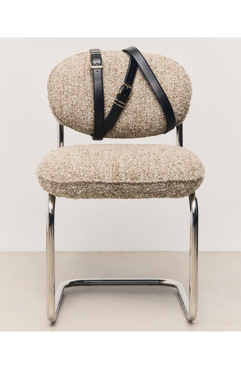 MANGO Square Buckle Belt, Alternate, color, Black