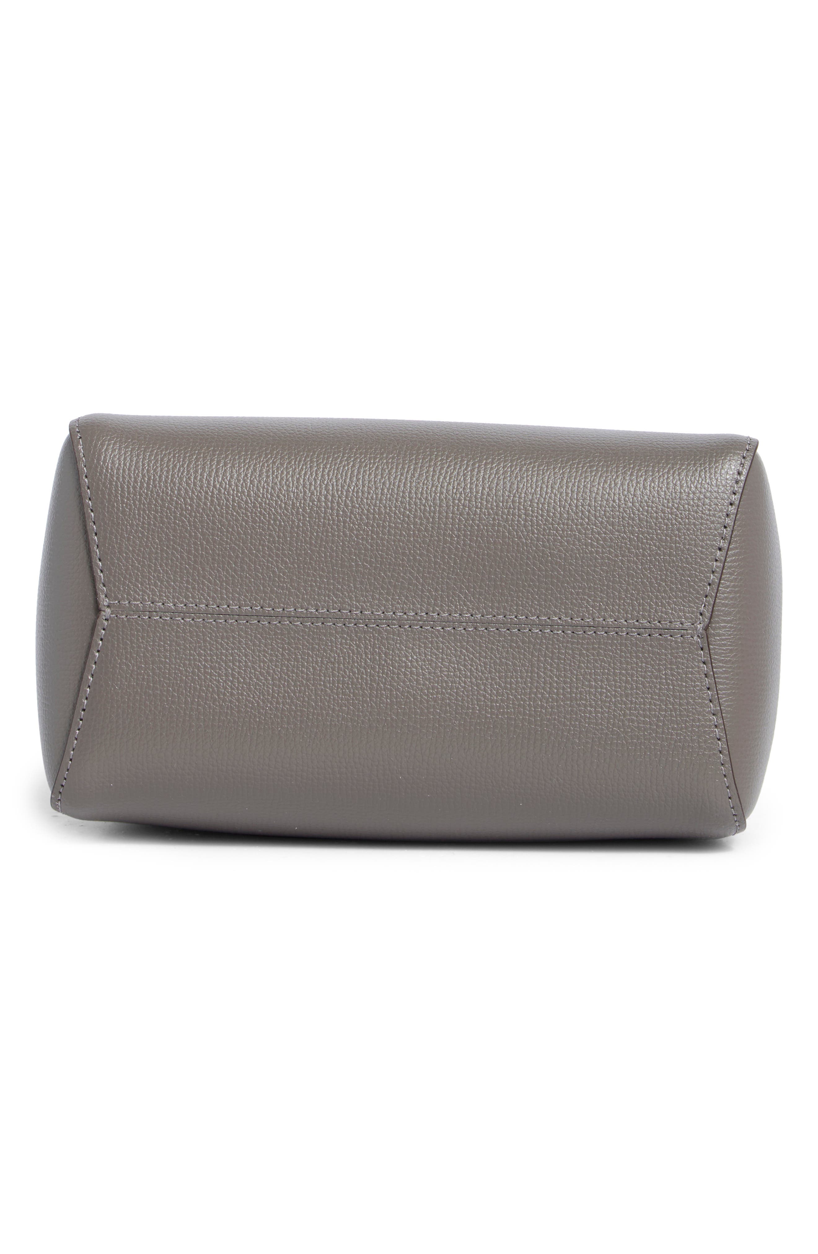 phoebe refined grain leather satchel, Alternate, color, HARE GREY