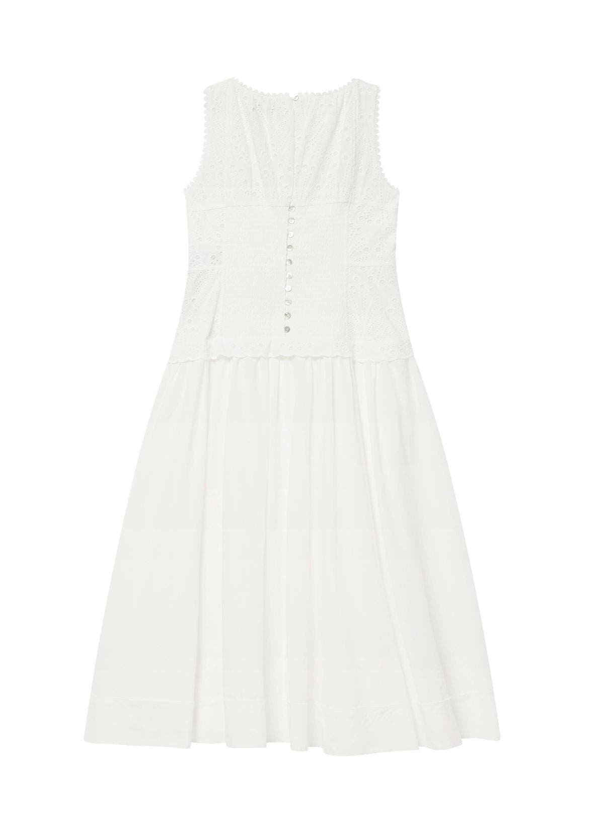 cotton broderie midi dress Sky Blue | Broderie Midi Dress