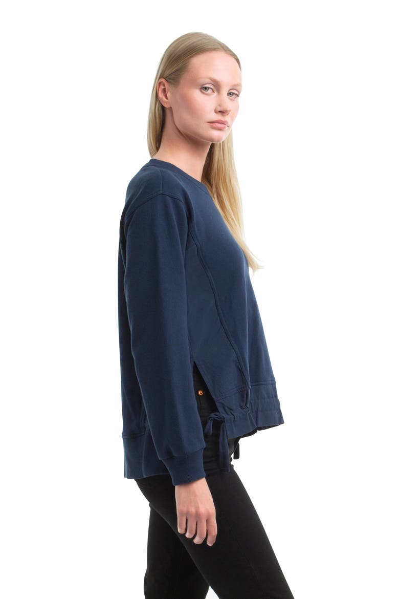 Woven Side Panels Sweatshirt, Alternate, color, White