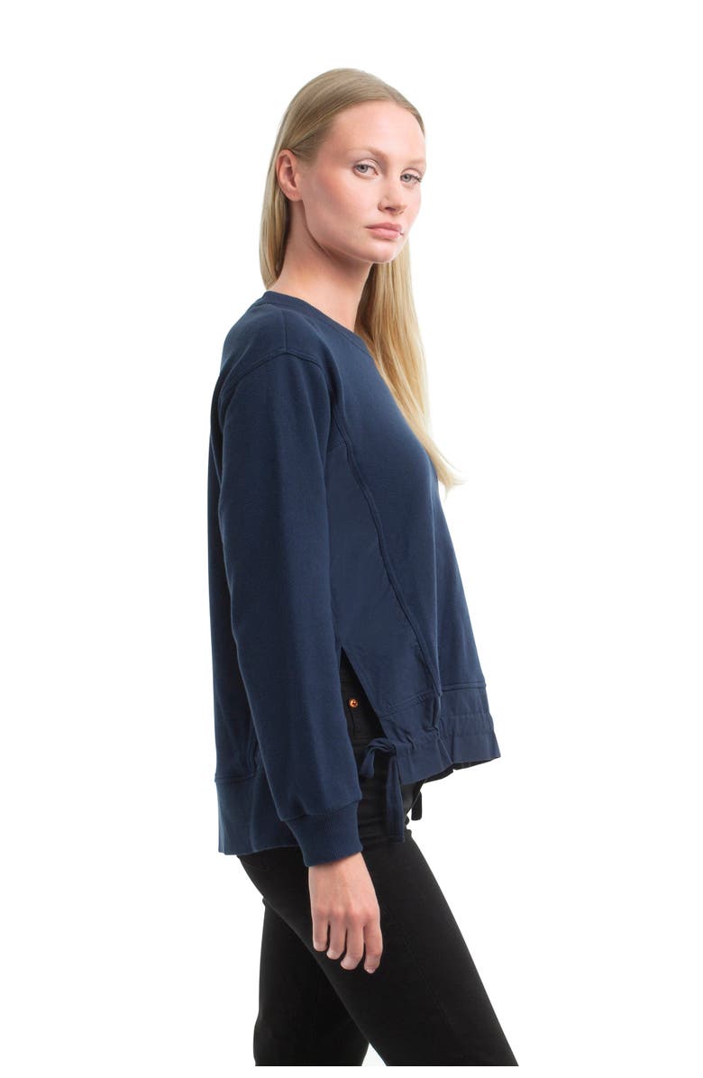 WILT Clothing Woven Side Panels Sweatshirt, Alternate, color, White