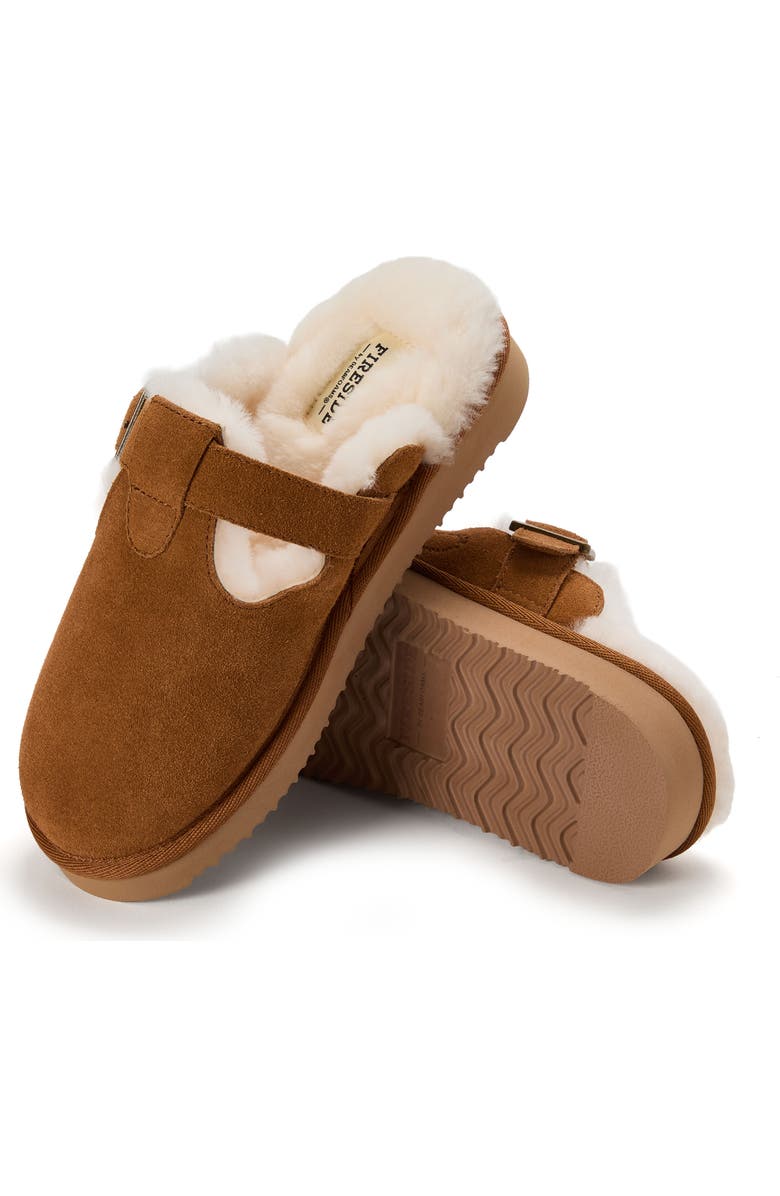 DEARFOAMS Fireside Maitland Genuine Shearling Scuff Slipper, Alternate, color, Chestnut