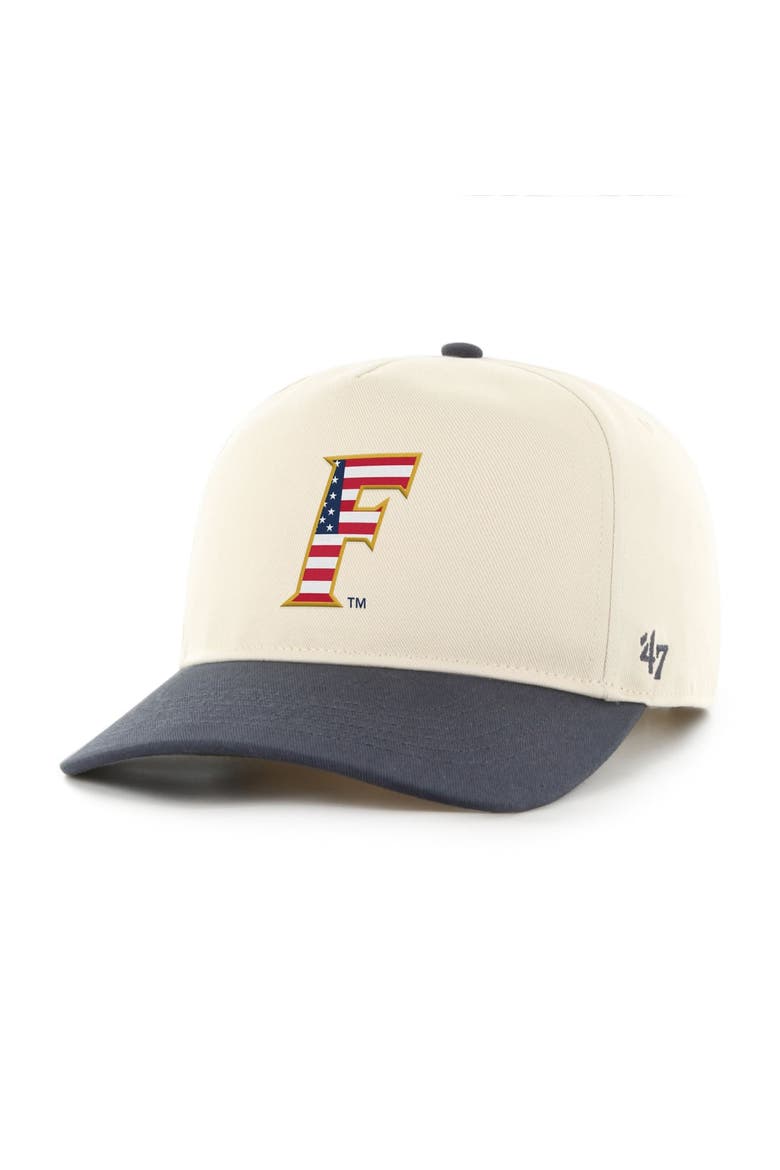 Men's '47 Natural/Navy Florida Gators Americana Flag Hitch Adjustable Hat, Main, color, Natural