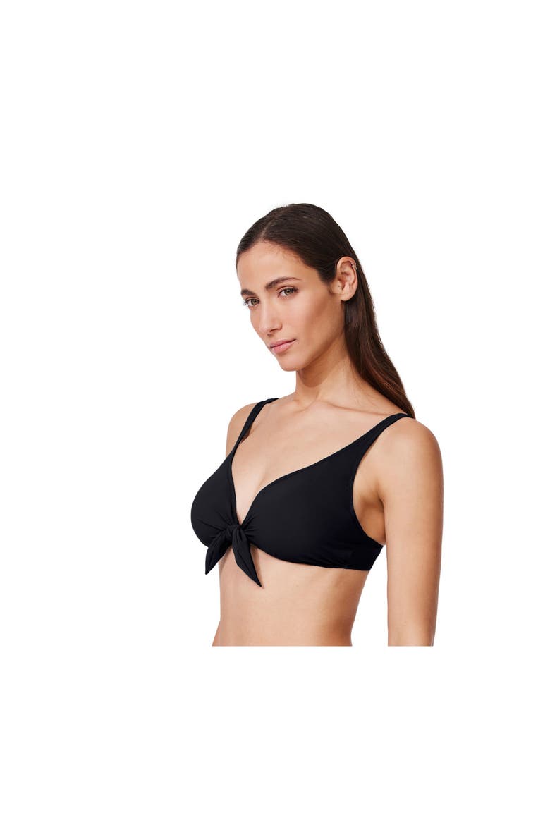 Tutti Frutti Underwire Tie Front Bikini Top, Alternate, color, Black