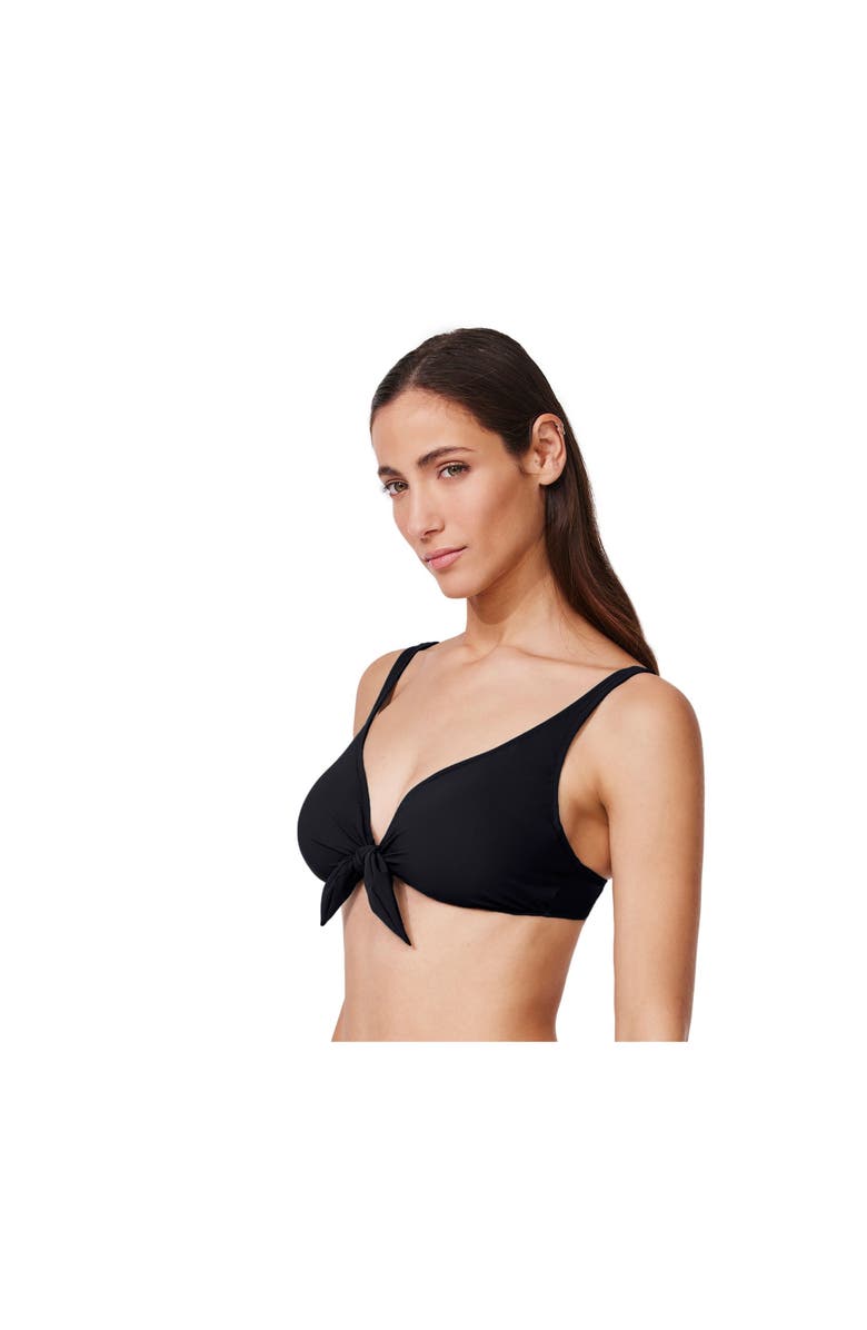 Profile by Gottex Tutti Frutti Underwire Tie Front Bikini Top, Alternate, color, Black