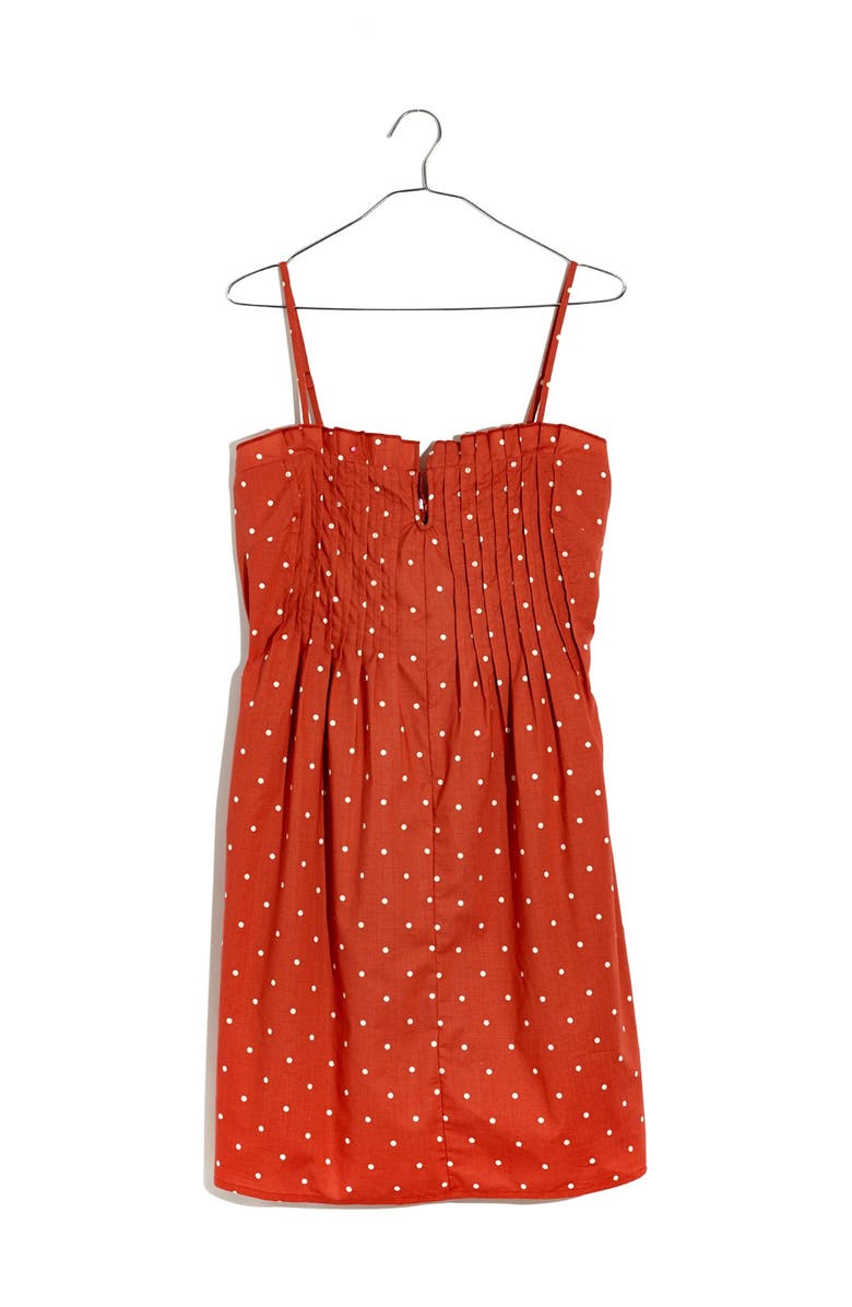 Madewell Polka Dot Pintuck Cami Dress, Alternate, color,