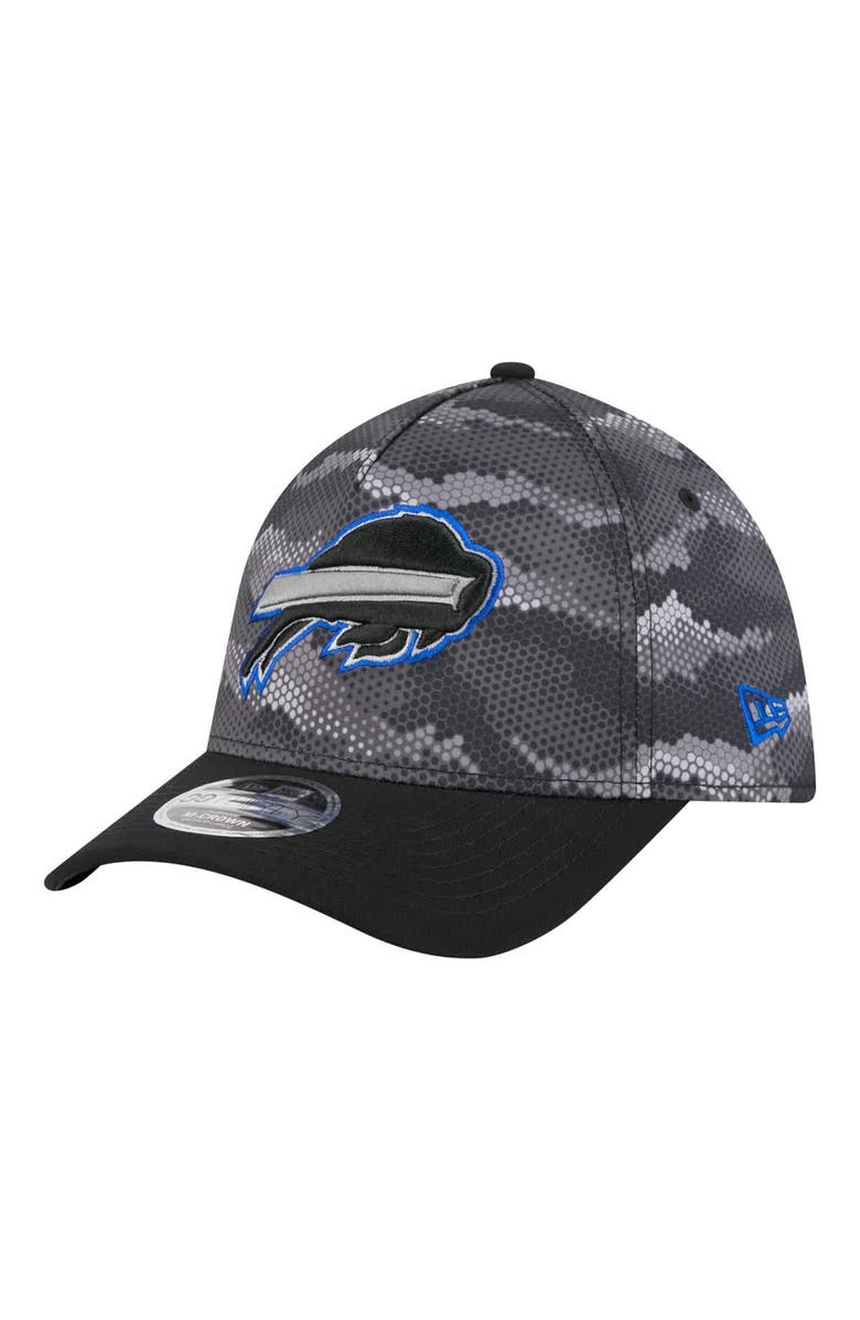 New Era Men's New Era  Black Buffalo Bills Camo A-Frame 39THIRTY Flex Hat, Main, color, Black