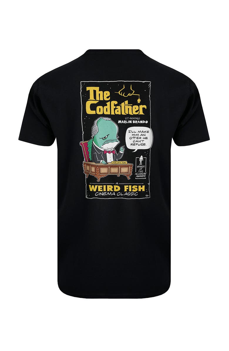 Weird Fish Codfather Heritage Wash Artist T-Shirt, Alternate, color, Black