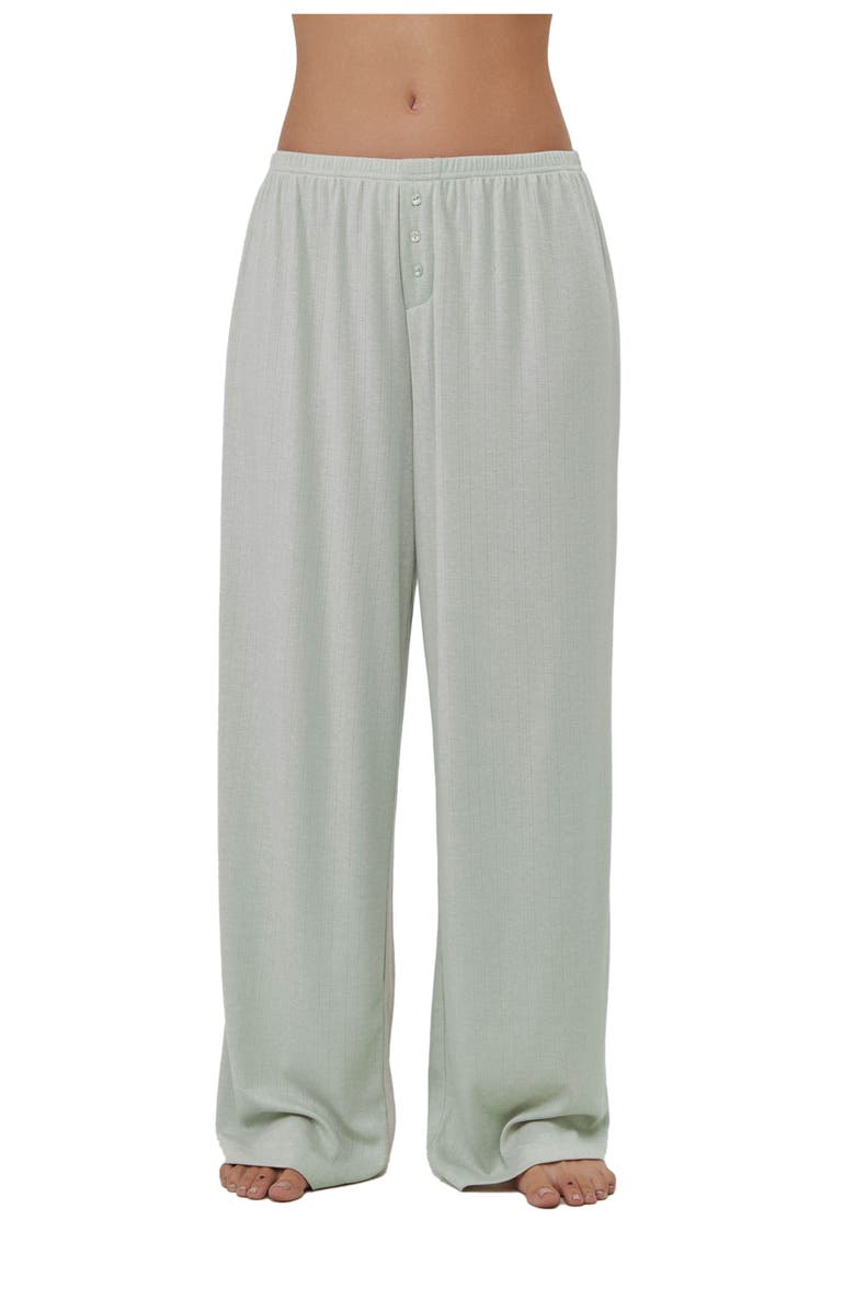 Gottex Beach Life Daydream Pointelle Loungewear Boxer Bottoms, Main, color, Light-Green