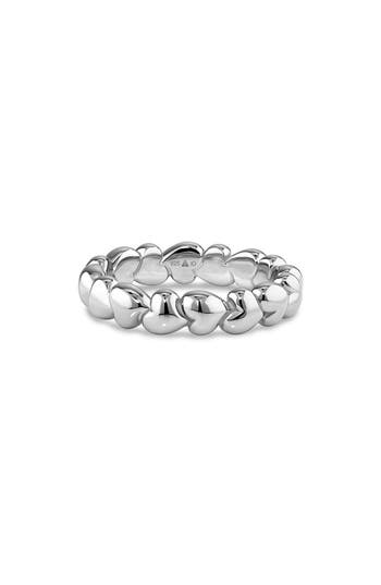 Devata Sweet Heart Eternity Band Ring In Metallic