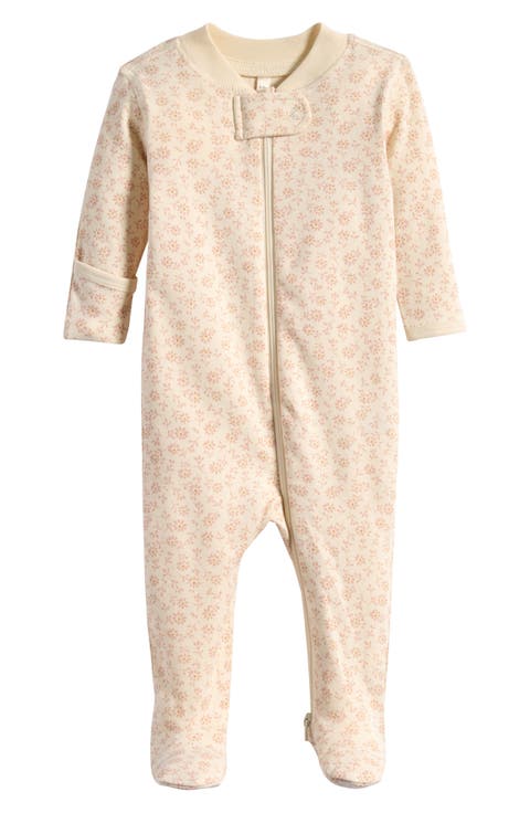 Floral Zip Footie (Baby)