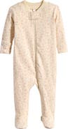 QUINCY MAE Floral Zip Footie