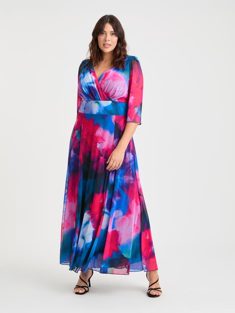 Verity Abstract Print Maxi Gown
