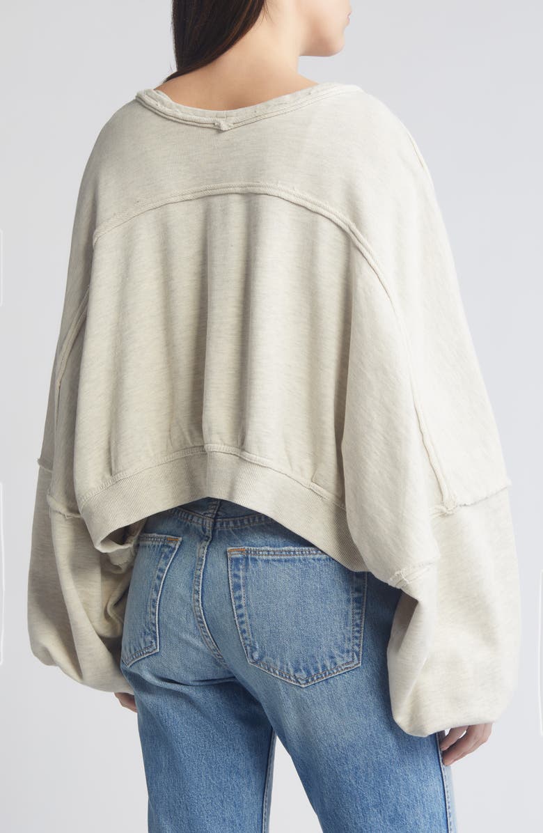Free People Shrug It Off Long Sleeve Cotton Shrug Sweater, Alternate, color,