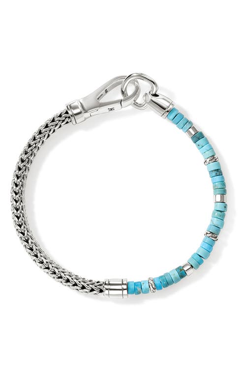 JOHN HARDY JOHN HARDY HEISHI CHAIN BRACELET, SILVER, GEMSTONES