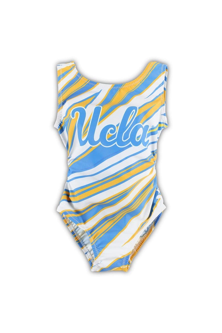 Girls Youth White UCLA Bruins Burst Leotard, Alternate, color, White