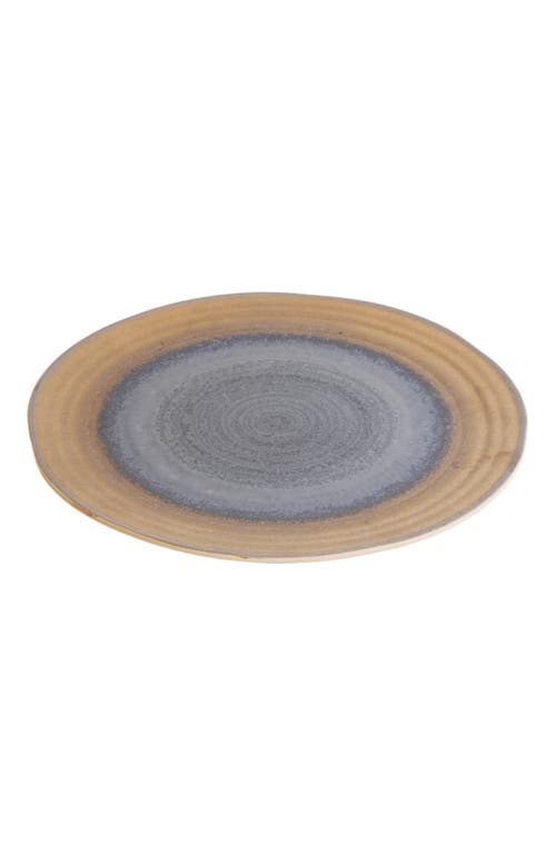Lemieux Et Cie Akita Stoneware 4-piece Dinner Plate Set In Brown