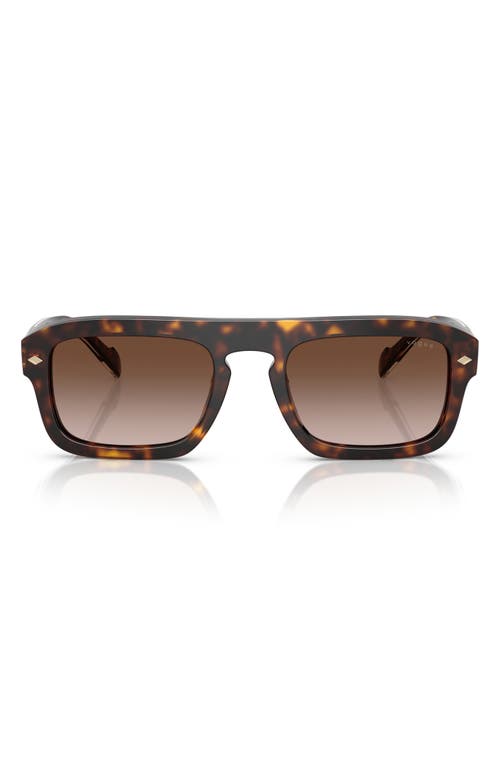 Vogue 53mm Gradient Square Sunglasses In Dark Havana