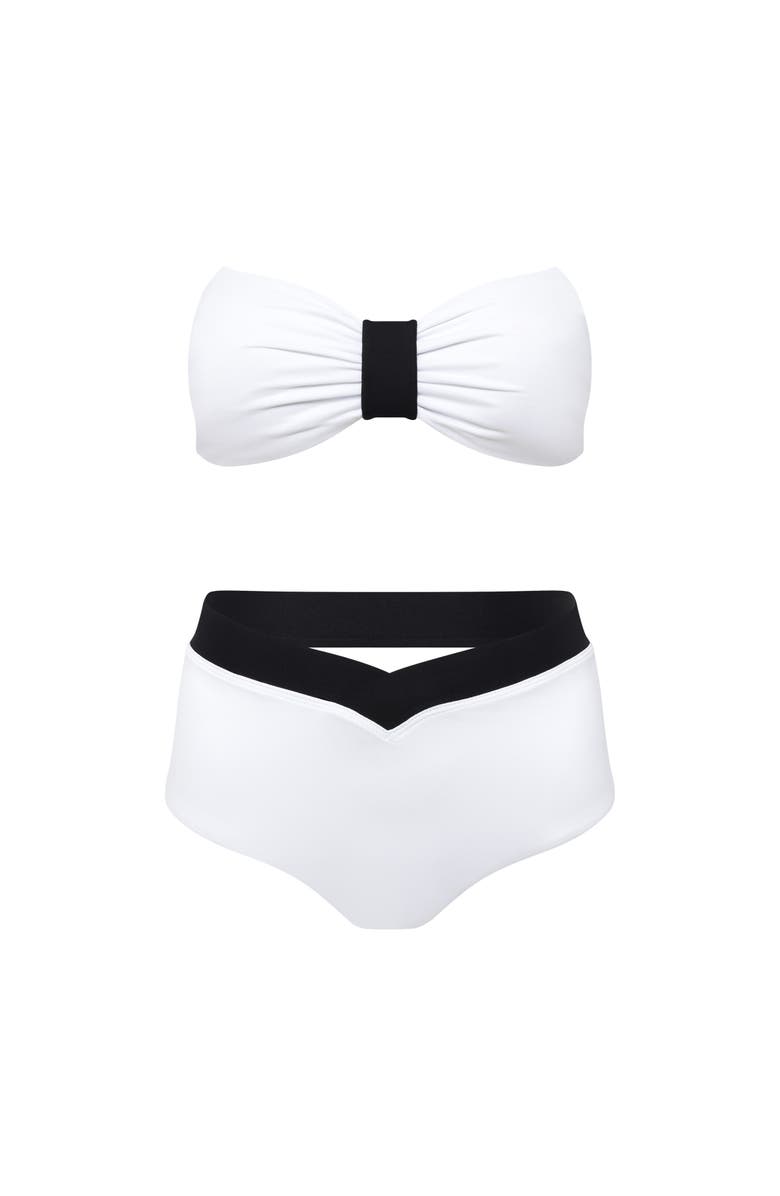 TABACARU Blair High Waisted Two-Piece Swimsuit, Alternate, color, White