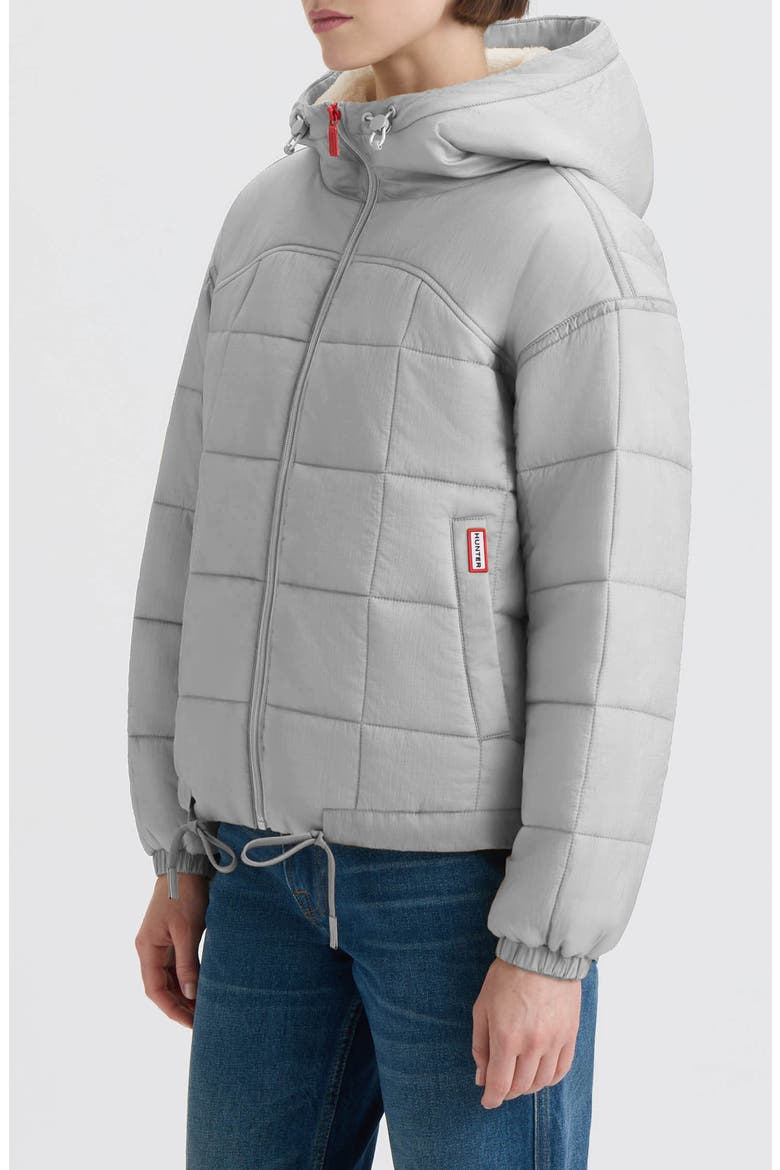 Camille Crinkle Puffer Jacket, Alternate, color, SILVER GREY