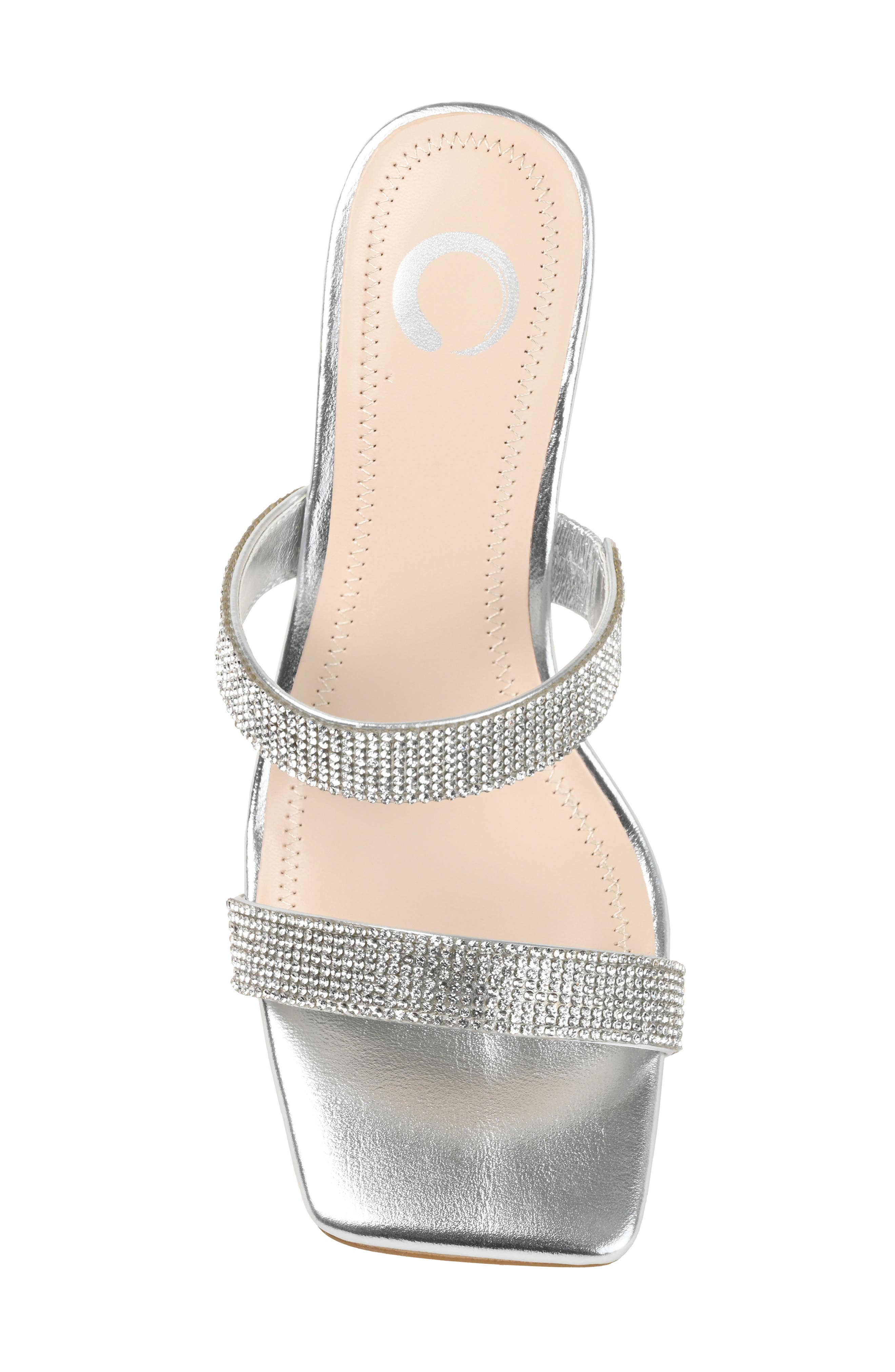 Journee Collection Shandee Heeled Sandal, Alternate, color, Silver