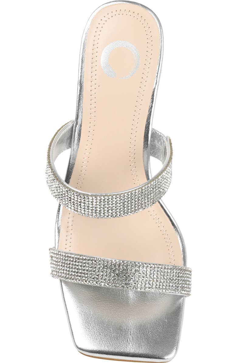 Journee Collection Shandee Heeled Sandal, Alternate, color, Silver