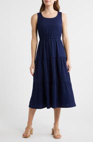 AK ANNE KLEIN Sleeveless Midi Dress
