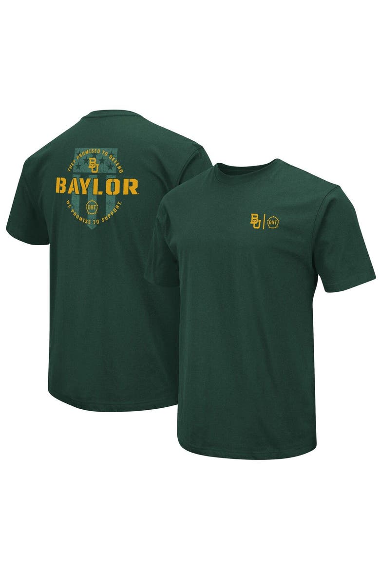 Men's Colosseum Green Baylor Bears OHT Military Appreciation T-Shirt, Main, color, Green
