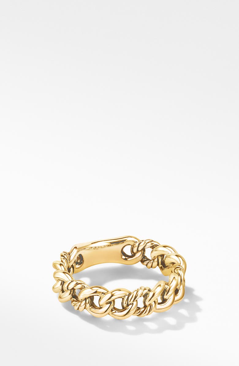 David Yurman Belmont Curb Link Narrow Ring in 18K Gold, Main, color,