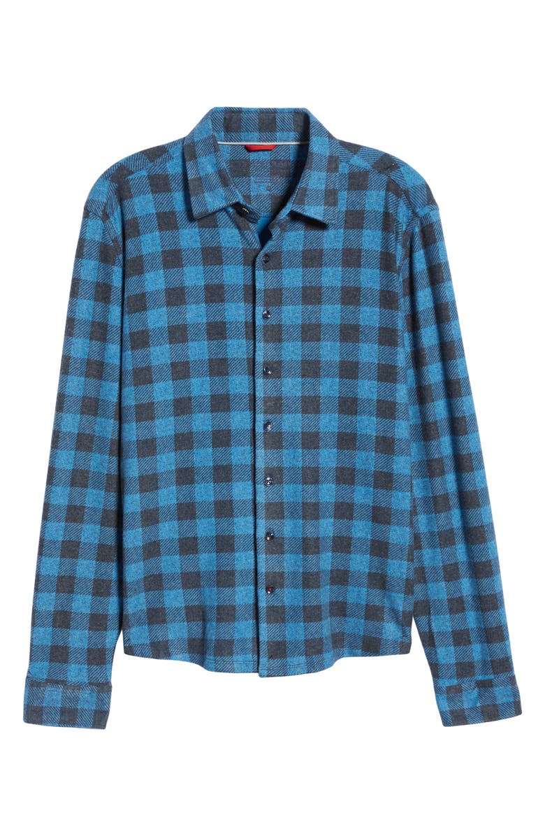 Stone Rose Dry Touch<sup>®</sup> Performance Buffalo Check Fleece Button-Up Shirt, Alternate, color, 
