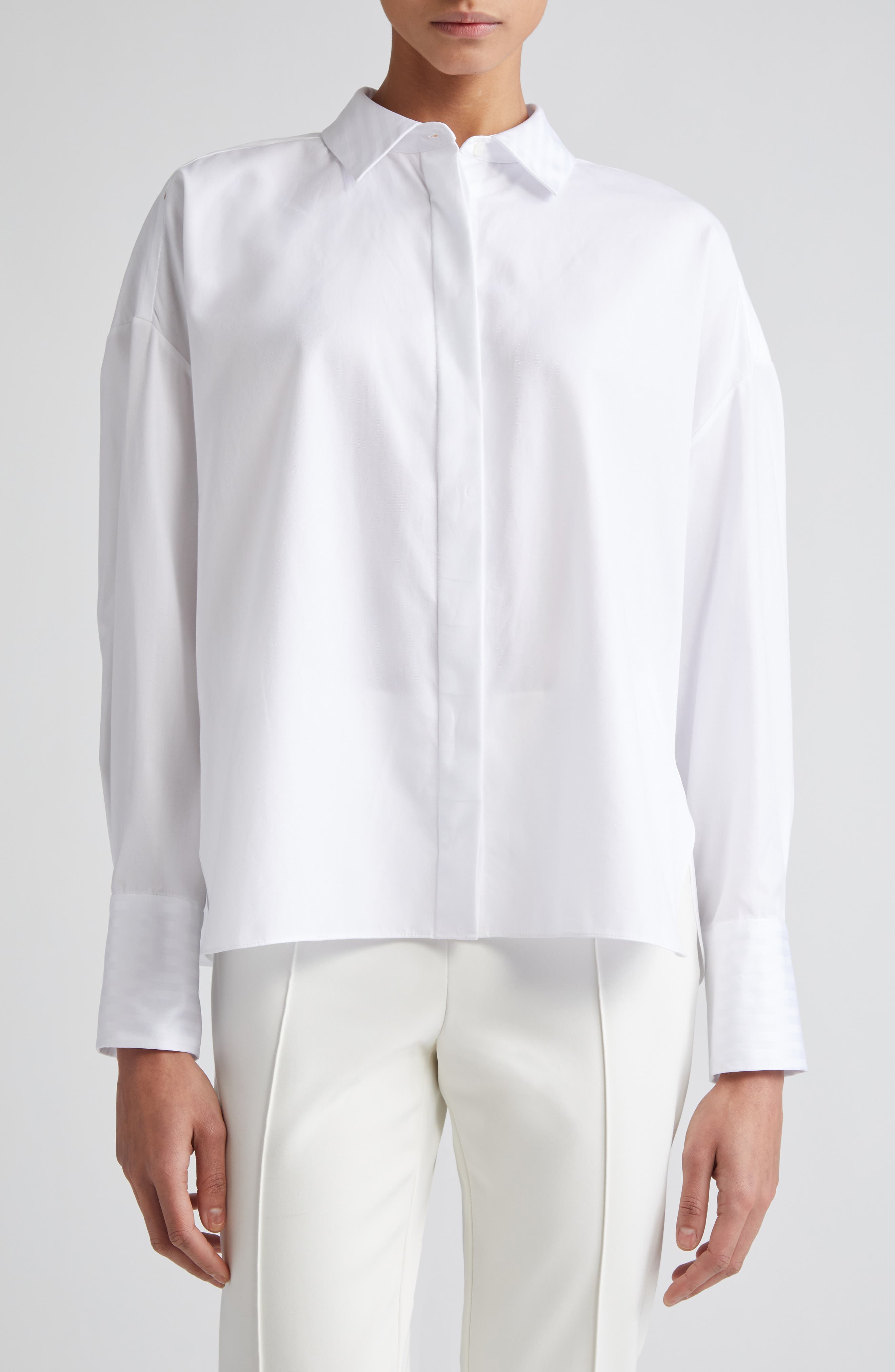 Theo Jacquard Stripe Cotton Button-Up Shirt