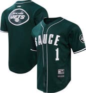 PRO STANDARD Men's Pro Standard Ahmad Sauce Gardner Green New York Jets Mesh Button-Up Baseball Jersey