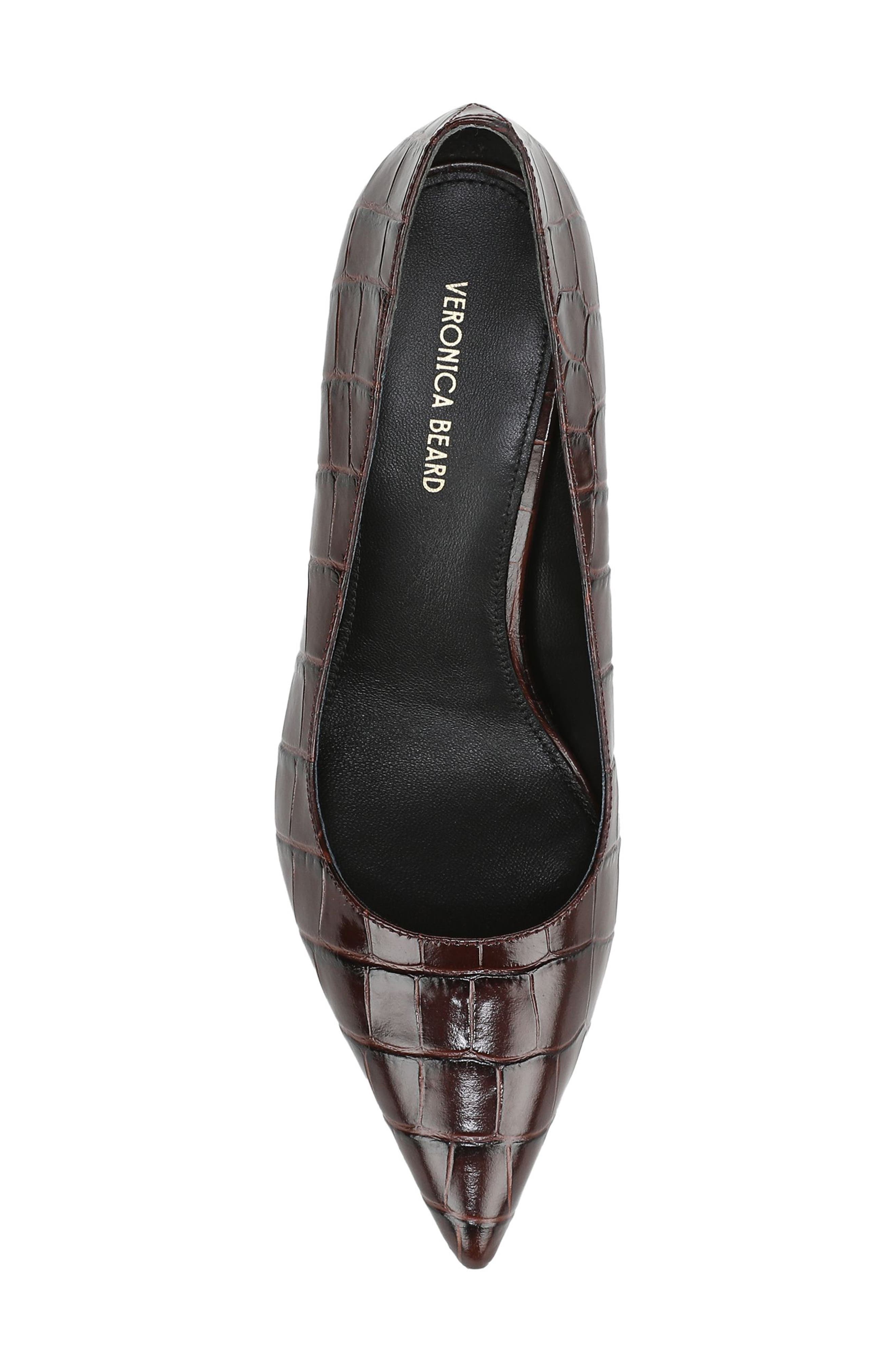 Veronica Beard Rita Pointed Toe Pump, Alternate, color, Chocolate