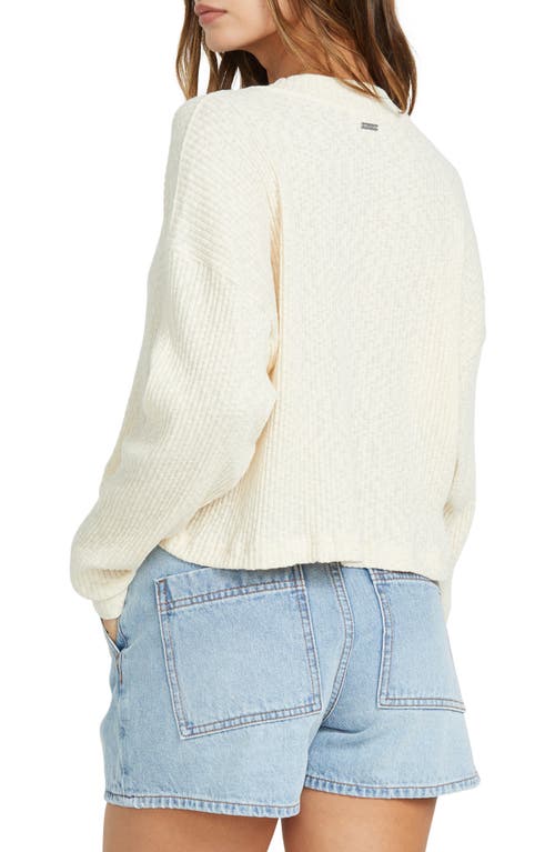 Shop Billabong Good Catch Knit Henley Top In Whitecap