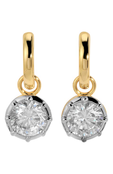 Grande Celeste Charm Huggie Hoop Earrings