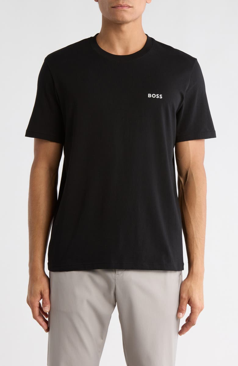 BOSS Peter Stretch Cotton Pajama T-Shirt, Main, color, Black