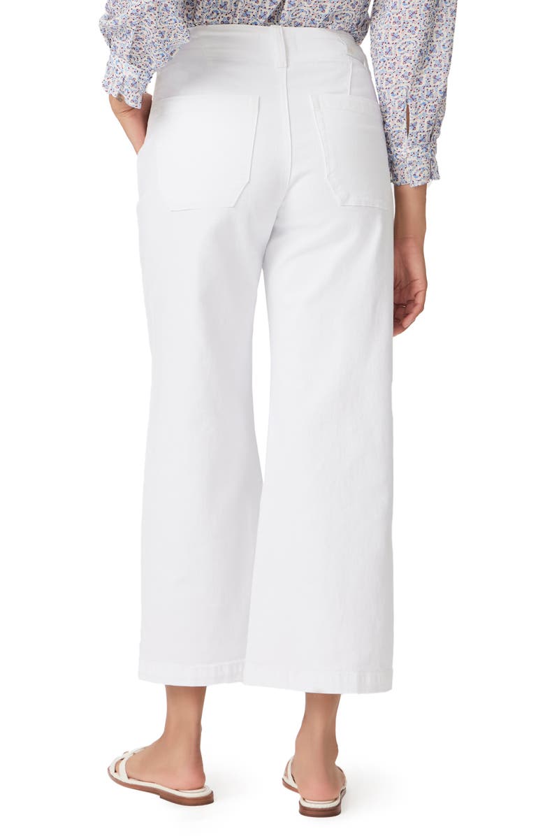 PAIGE Brooklyn High Waist Crop Wide Leg Pants, Alternate, color, Crisp White