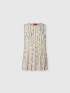 Missoni Ribbed Mixed Viscose Sleeveless Top With Sequins