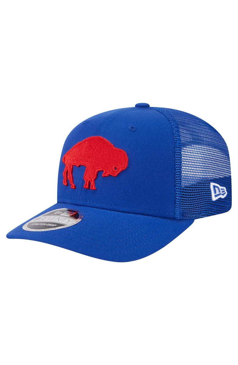 New Era Men's New Era Royal Buffalo Bills Main Trucker 9SEVENTY Stretch-Snap Hat, Main, color, 