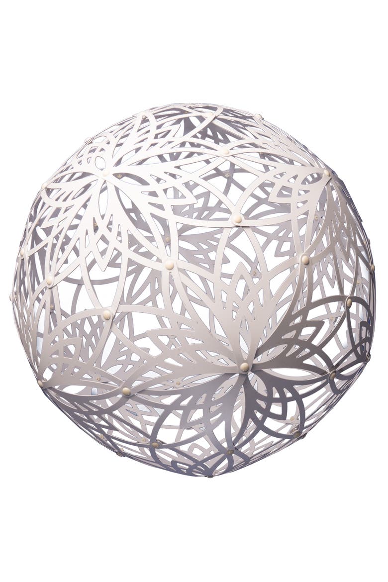 18" Solar Lotus Light Outdoor Hanging Décor, Main, color, Multicolored