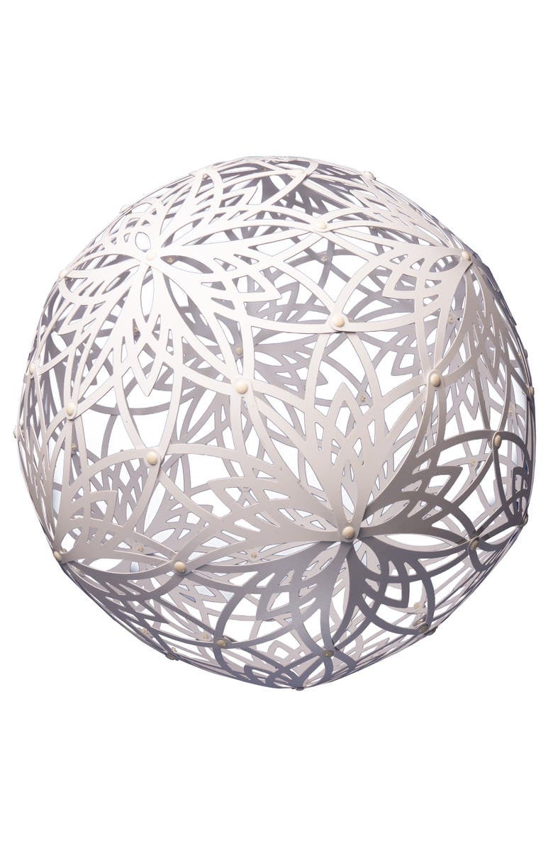 GlowTheory 18" Solar Lotus Light Outdoor Hanging Décor, Main, color, Multicolored