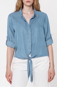 VELVET HEART Solange Crop Tie Front Top