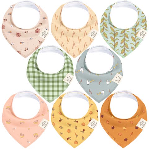 8-Pack Organic Bandana Bibs (Boy)