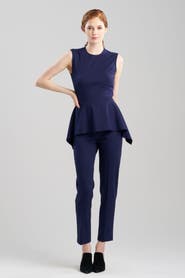 Natori Compact Knit Peplum Top