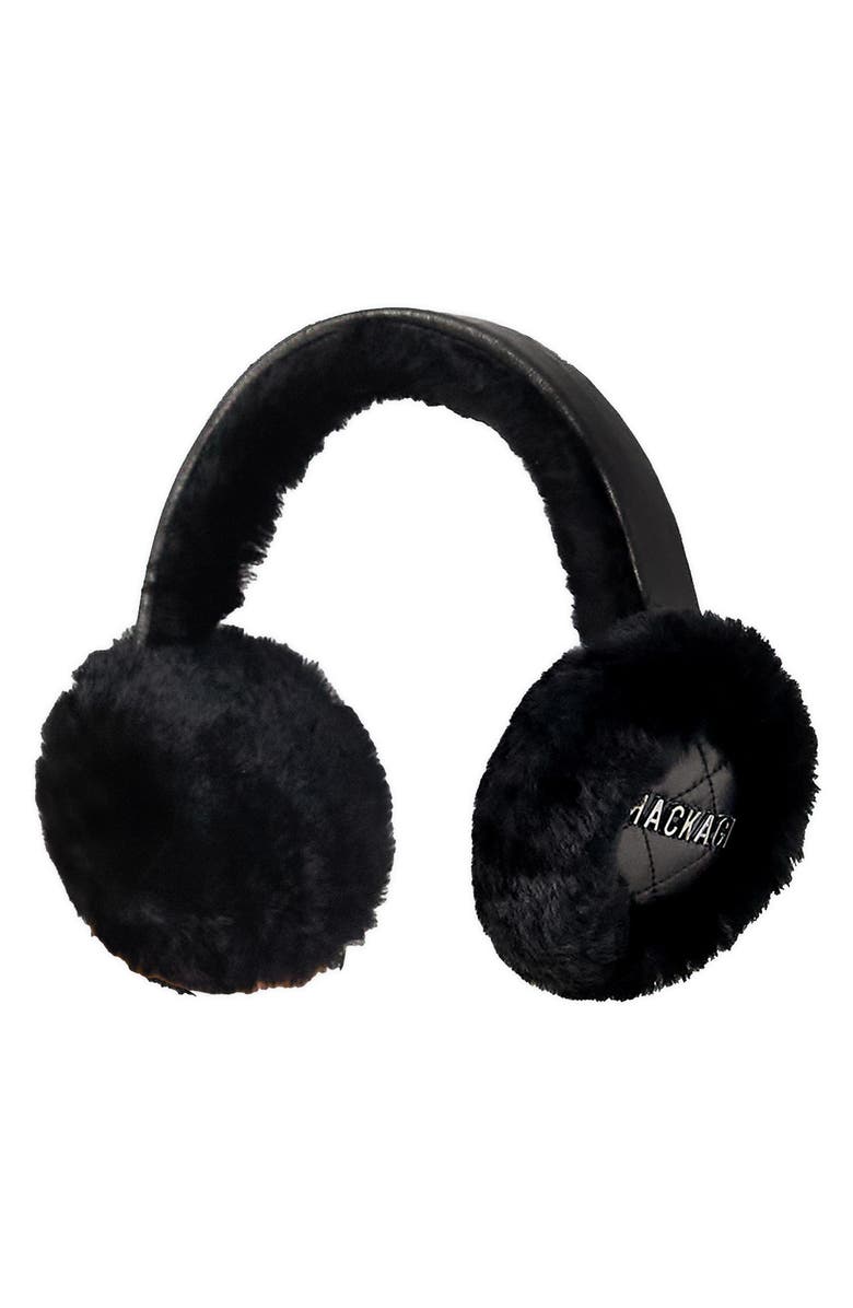 Mackage Uni Genuine Shearling Earmuffs, Main, color, 