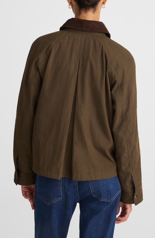 Madewell Waxed Zip-front Jacket In Brown