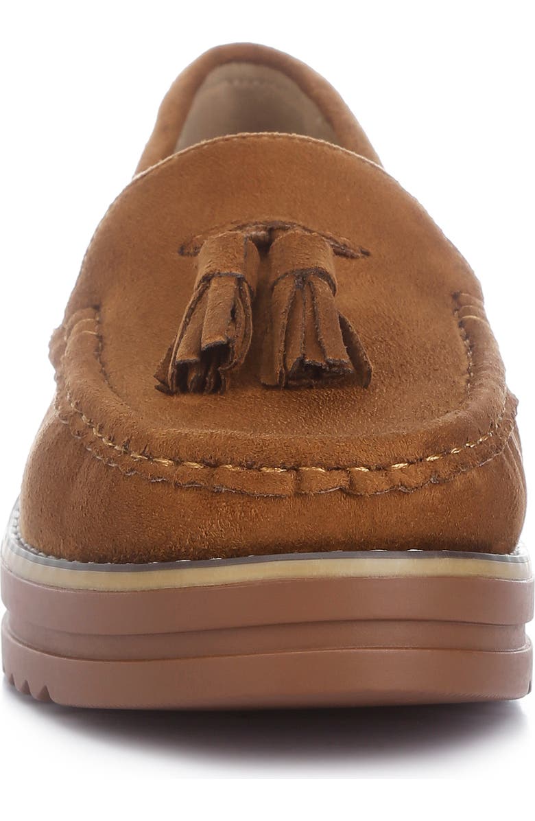 LONDON RAG Daiki Platform Tassel Loafer, Alternate, color, Tan