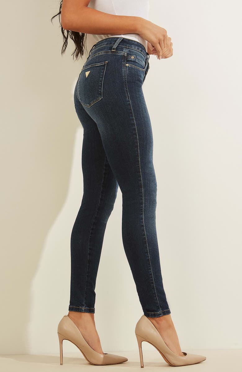 GUESS Sexy Curve Skinny Jeans, Alternate, color, Cumb-Brown